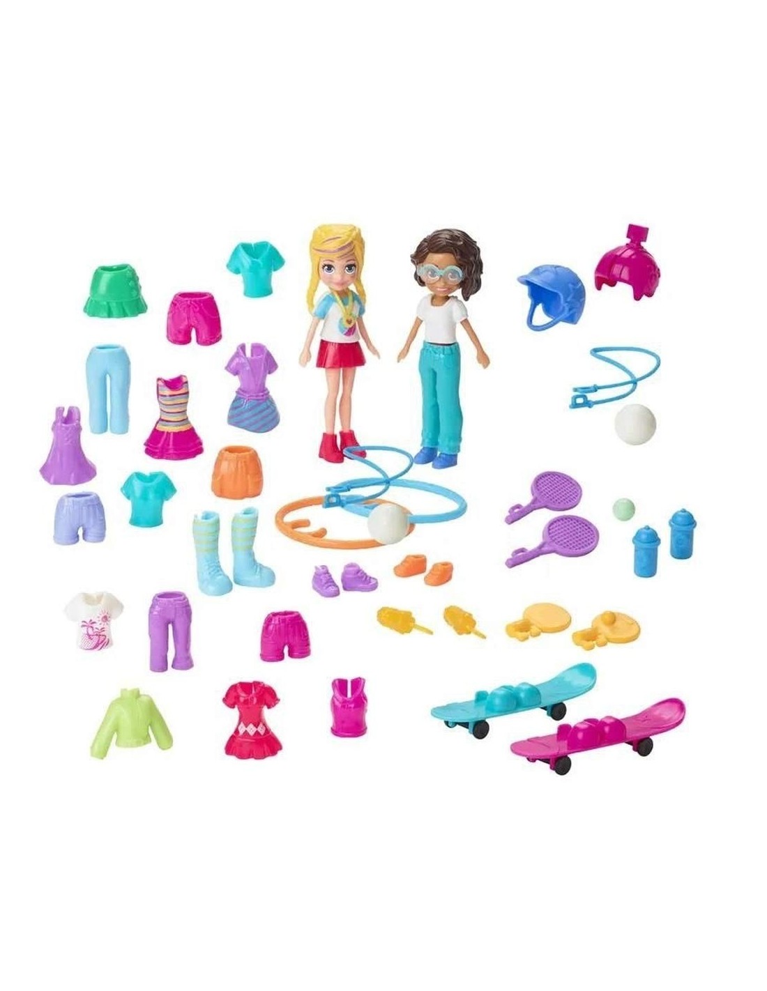 Mattel Polly Pocket Και Φίλη Με Ρούχα Και Αθλητικά Αξεσουάρ – Servin Style Fashion Pack GGJ48