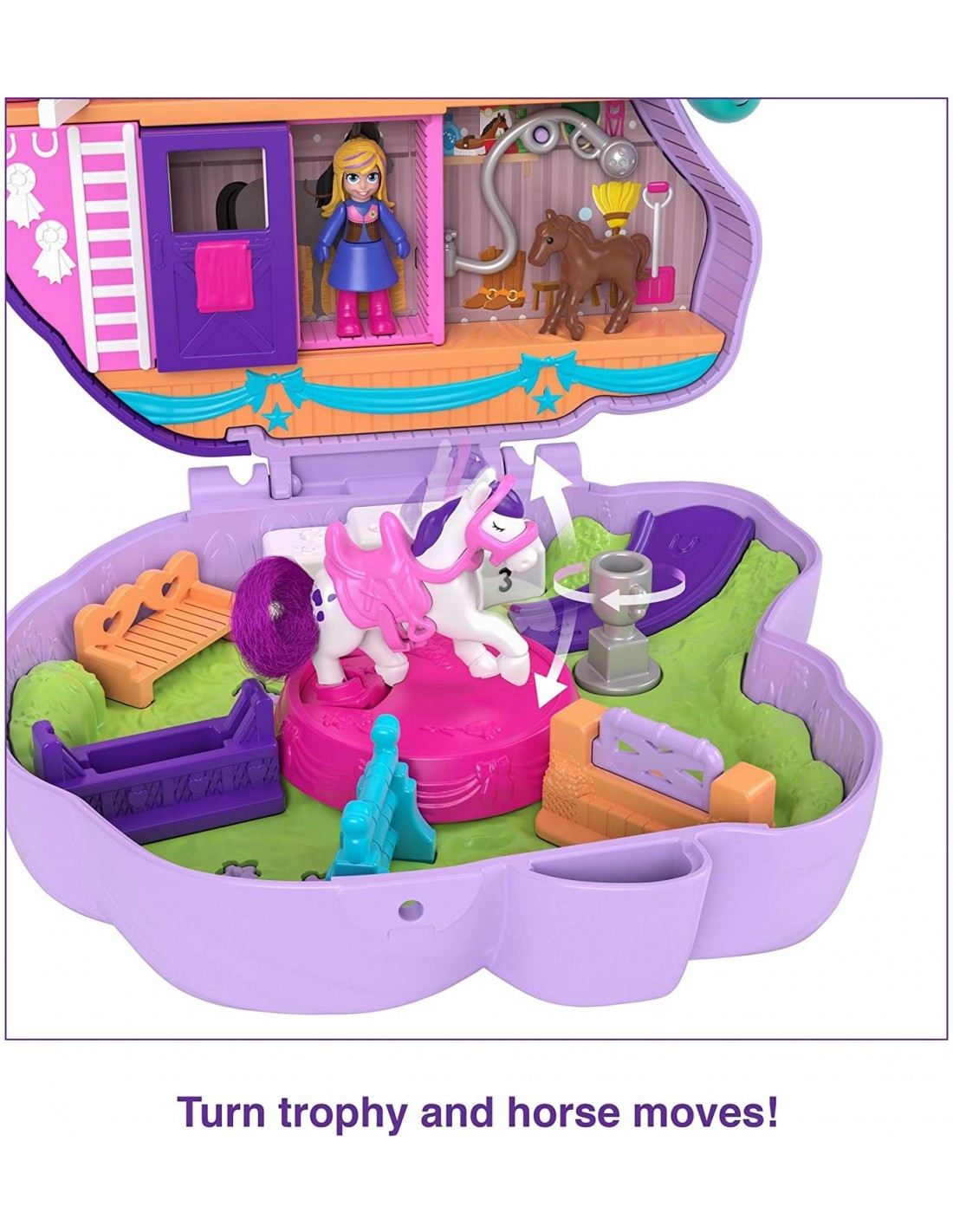 Mattel Polly Pocket Ο Κόσμος Της Polly Σετάκια – Jumpin Style Pony GTN14