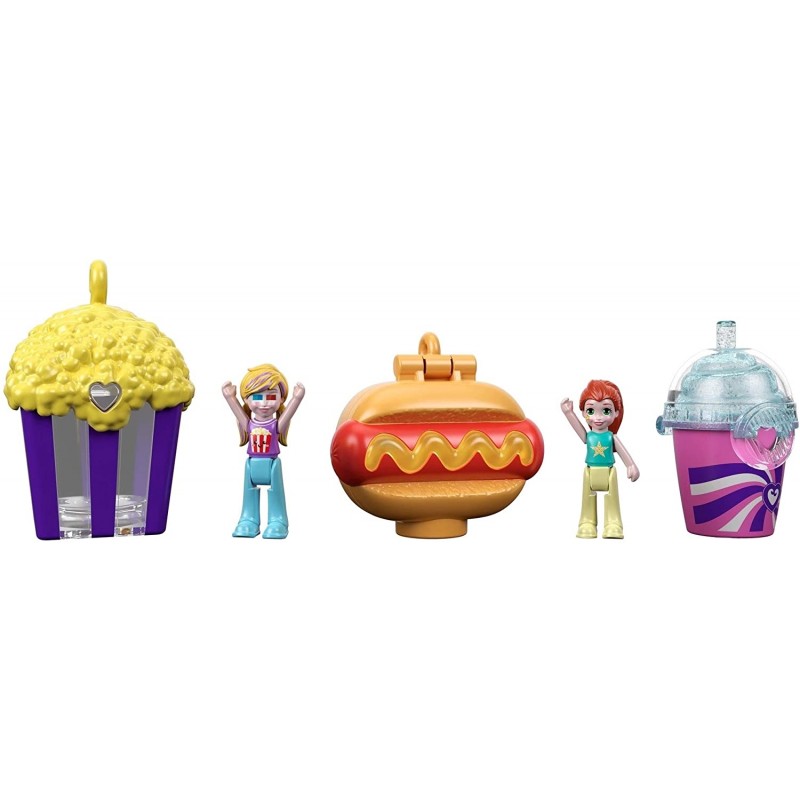 Mattel Polly Pocket Un-Box-It Playset, Popcorn Shape Box Σινεμά Ποπ Κορν Σετ GVC96