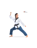 TA 3013 DOBOK POOMSAE "DAN" ΓΥΝΑΙΚΕΙΟ ΜΑΥΡΗΣ ΖΩΝΗΣ (CE)