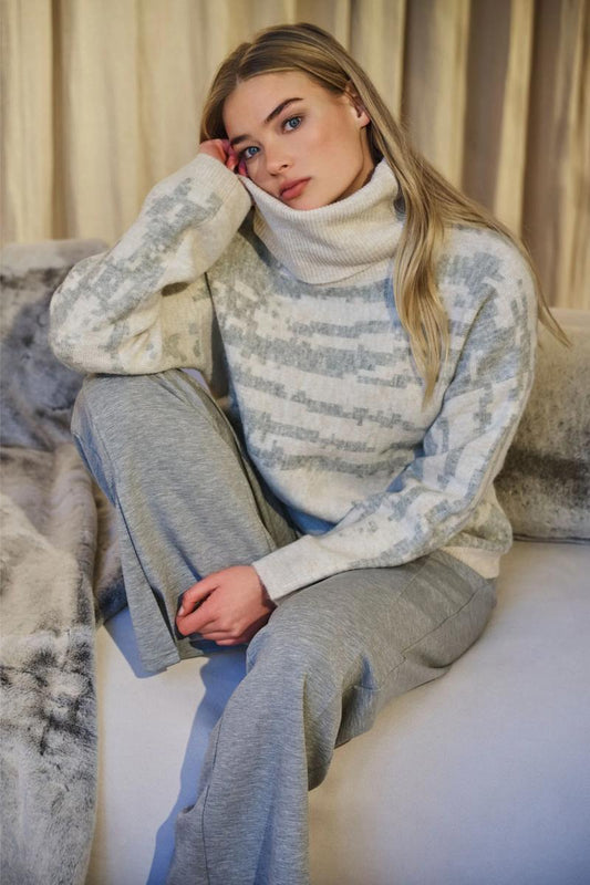 Πουλόβερ ζιβάγκο εκρού - 2XL