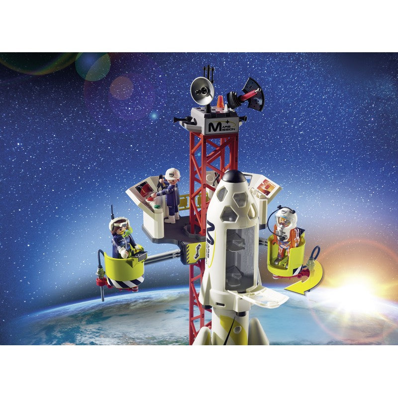 Playmobil Πύραυλος Διαστημικής Αποστολής Με Σταθμό Εκτόξευσης 9488