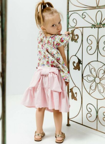 Radu φούστα φιόγκος ροζ