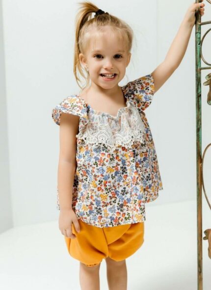 Radu μπλούζα φλοράλ δαντέλα