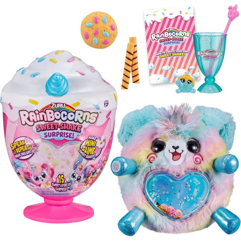 ZURU Rainbocorns Sweet Shake Φωνητικό Λούτρινο – 6 Σχέδια 11809212