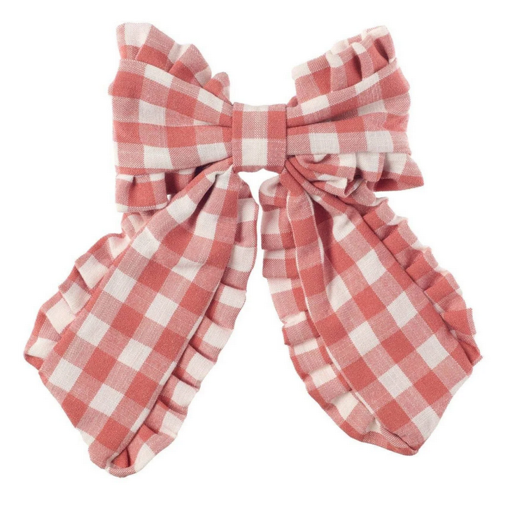 Rockahula Κλιπ με μακρύ φιόγκο και βολάν Gingham H2540P