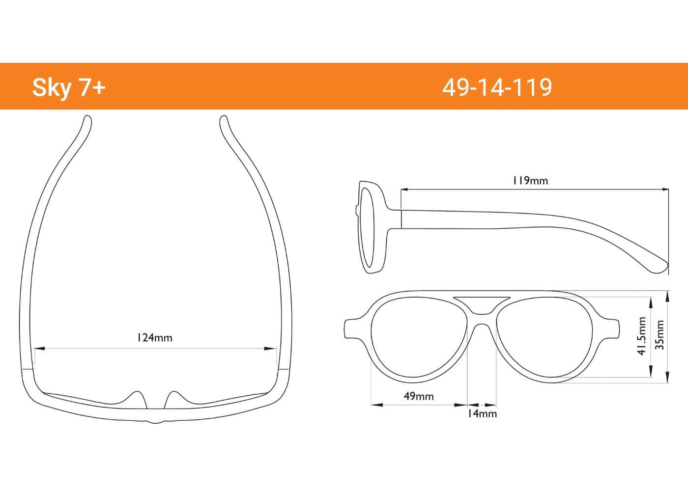 REAL SHADES. Παιδικά γυαλιά ηλίου Sky Youth 7+ ετών Graphite