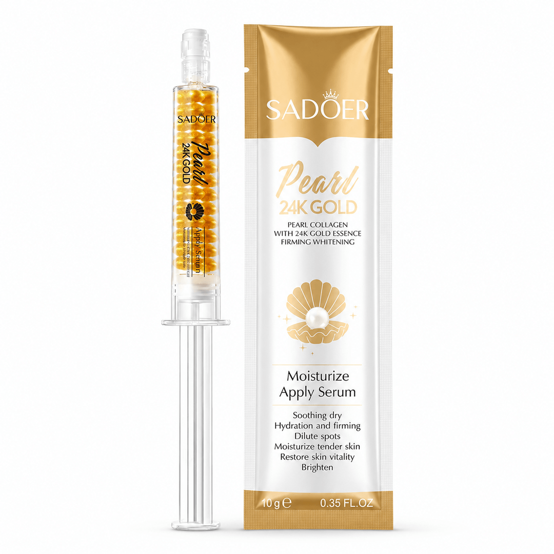 SADOER | Pearl 24K Gold | Moisturizing Face Serum 10g | Hydrating & Firming Care | SAP24KMFS