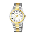 Ρολόι Festina F20554/1 από ανοξείδωτο ατσάλι με λευκό καντράν και δίχρωμο μπρασελέ