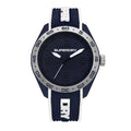 Ρολόι Superdry Navigator SYG213U Blue Rubber και μπλε σκούρο καντράν