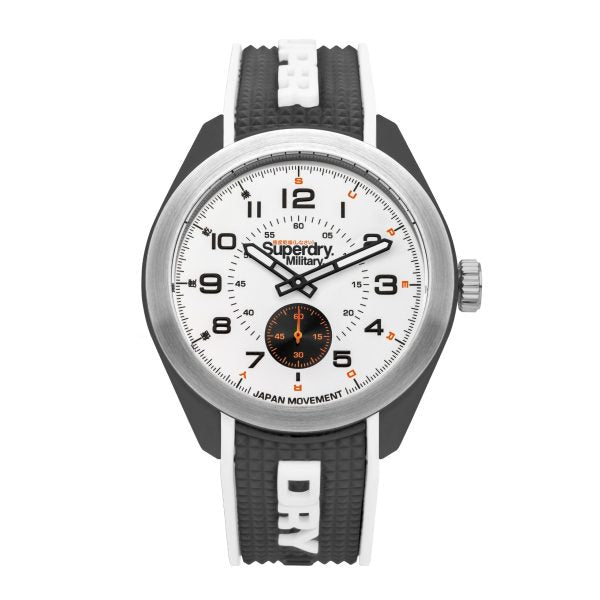 SUPERDRY Nvigator Military Grey Rubber Bracelet SYG214B