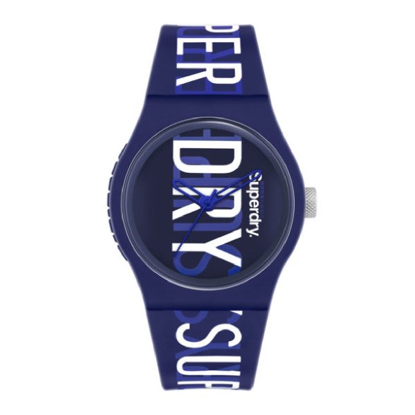 SUPERDRY Urban Flow Blue Rubber Strap SYG272UW