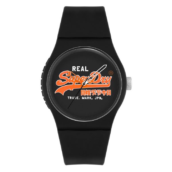 SUPERDRY Urban Original Black Rubber Strap SYG280BO