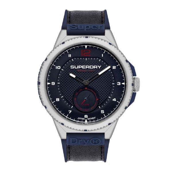 SUPERDRY Marksman Sport Black Leather Strap SYG285U