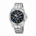 Ρολόι Festina F20445/6 από ανοξείδωτο ατσάλι με μαύρο καντράν πολλαπλών ενδείξεων