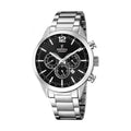 Ρολόι χρονογράφος Festina F20343/8 από ανοξείδωτο ατσάλι με μαύρο καντράν