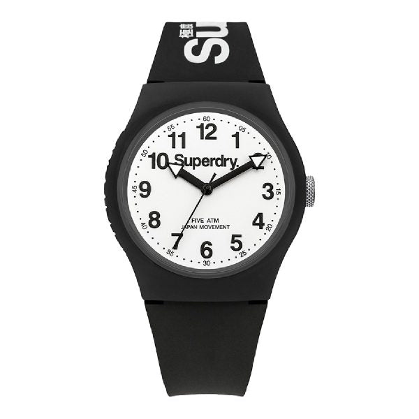 SUPERDRY Urban Black Rubber Strap SYG164BW