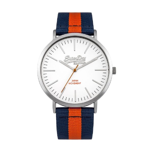 SUPERDRY Oxford Blue Fabric Strap SYG183UO