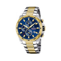 Ρολόι χρονογράφος Festina F20562/2 με δίχρωμο μπρασελέ από ανοξείδωτο ατσάλι και μπλε καντράν