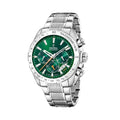 Ρολόι χρονογράφος Festina F20668/3 με λευκό μπρασελέ και πράσινο καντράν