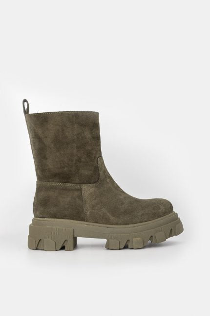 Sante Day2Day μποτάκι chunky suede λαδί