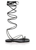 Sante σανδάλια κορδόνια lace up μαύρο