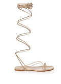 Sante σανδάλια κορδόνια lace up μπεζ