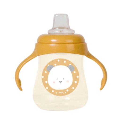 Saro Ποτηράκι Εκπαιδευτικό Panda Ώχρα 250ml.6+Μ 51402