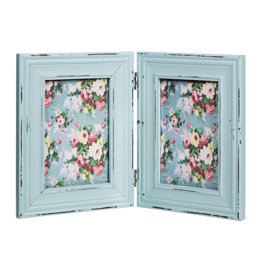 Sass and Belle Κορνίζα Delilah Double Photo Frame Blue HEART642