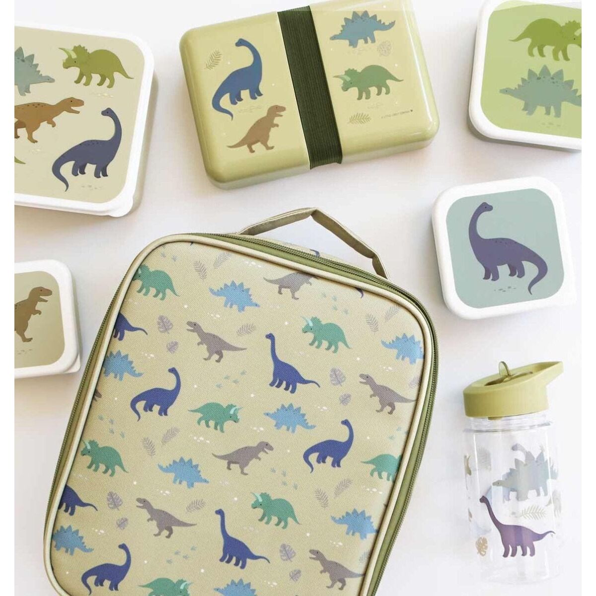 A little lovely company Σετ 4 δοχεία φαγητού Lunch &amp; Snack Box Δεινόσαυροι