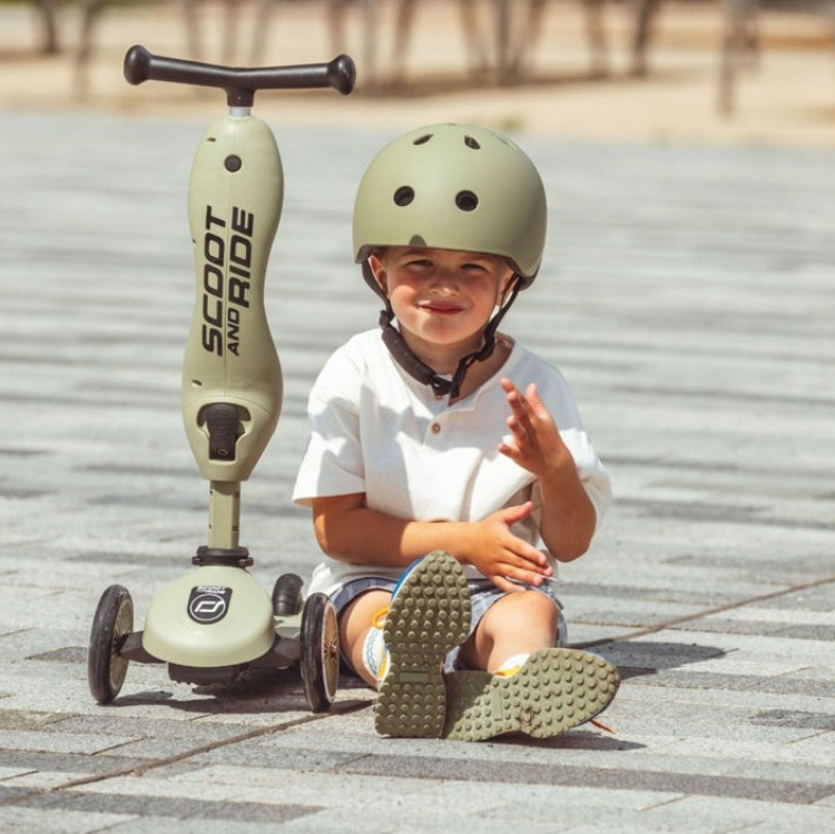 Scoot &amp; Rid Παιδικό Πατίνι HighWay Kick 1 Olive 00001