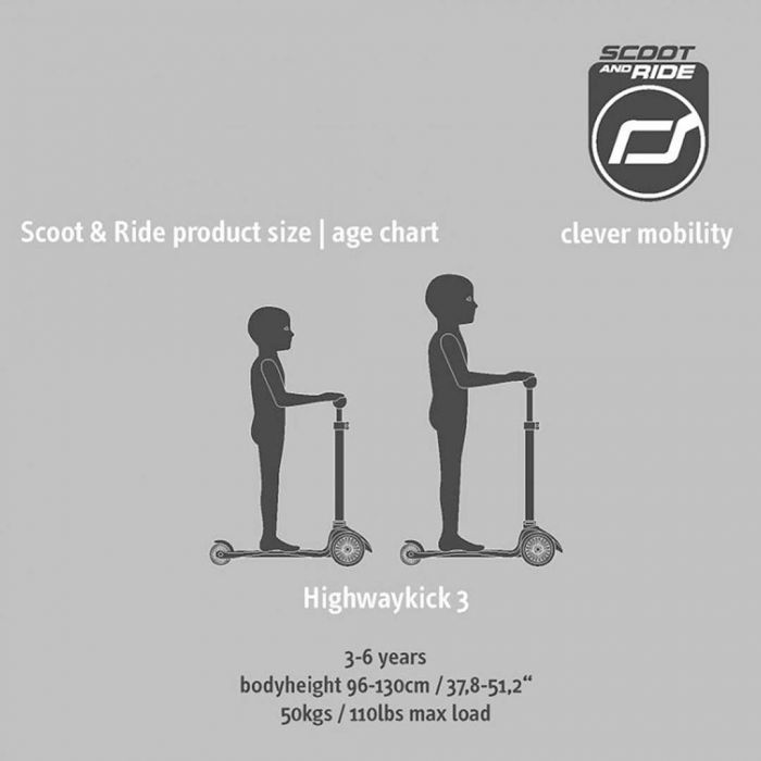 Scoot and Ride Πατίνι Highwaykick 3 Led Forest 96345