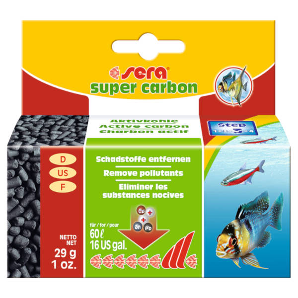Sera Super Carbon - Ενεργός Άνθρακας Για Φίλτρο Ενυδρείου 29gr
