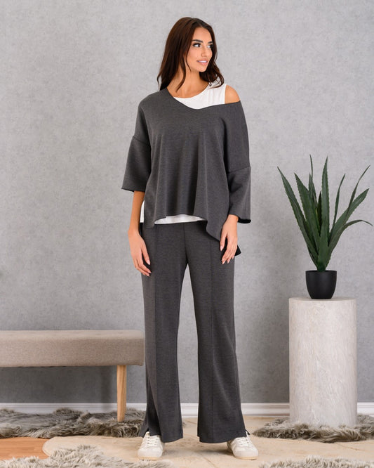 Σετ παντελόνα με διπλή μπλούζα - 1