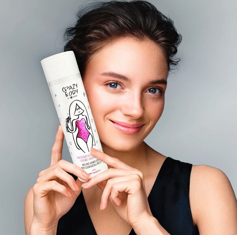 Shower Gel With Illuminating Particles Marshmallow 250ml | Crazy Body