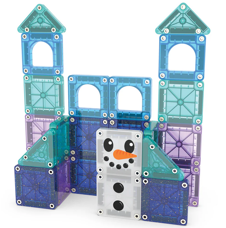 MAGNA-TILES microMAGS Winter Wonder Travel 26 Τεμάχια – Μαγνητικά Πλακίδια STEM για Ταξίδι 254026WW