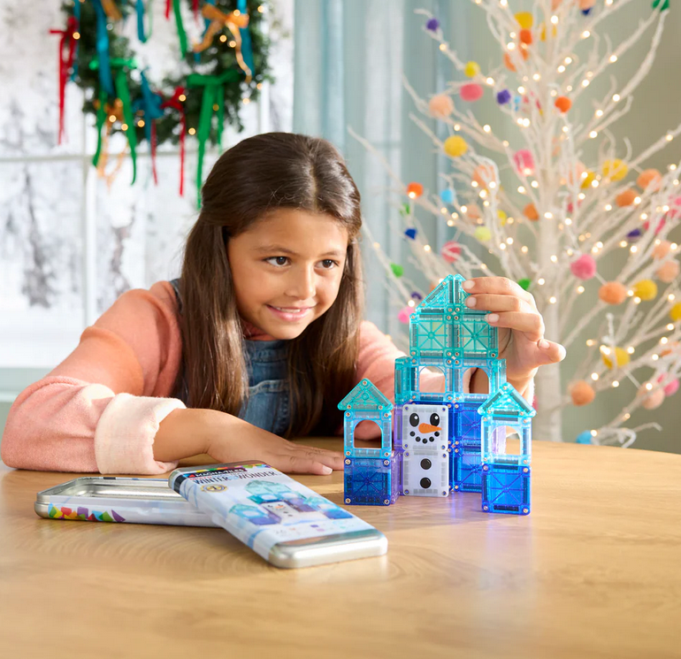 MAGNA-TILES microMAGS Winter Wonder Travel 26 Τεμάχια – Μαγνητικά Πλακίδια STEM για Ταξίδι 254026WW