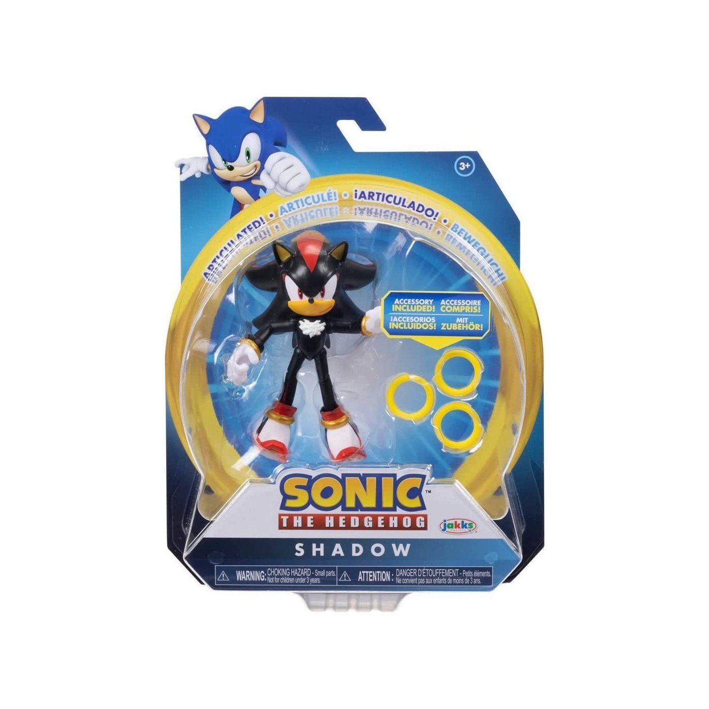 JAKKS PACIFIC Sonic The Hedgehog Articulated Φιγούρα 11Cm- Shadow JPA41119-X