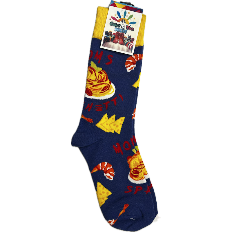 Color & Fun Socks Κάλτσες Εφηβικές-Ενηλίκων Σπαγγέτι Μπλε  Πολύχρωμο