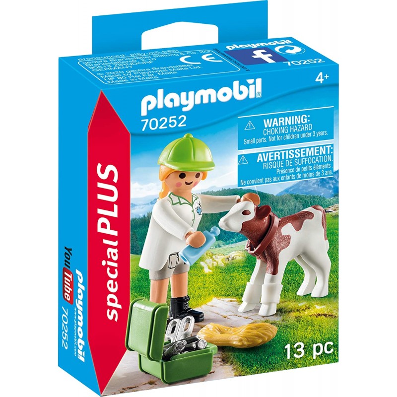 Playmobil Special Plus Vet With Calf Κτηνίατρος Με Μοσχαράκι 70252