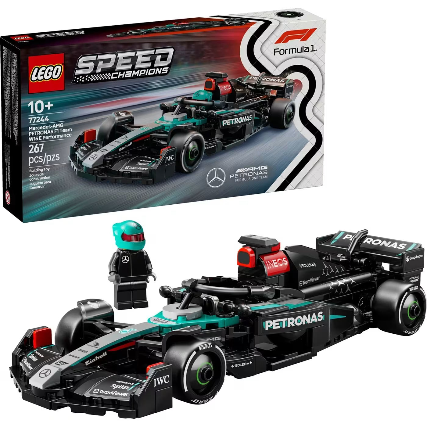LEGO speed champions αγωνιστικό αυτοκίνητο mercedes-amg f1® w15 77244