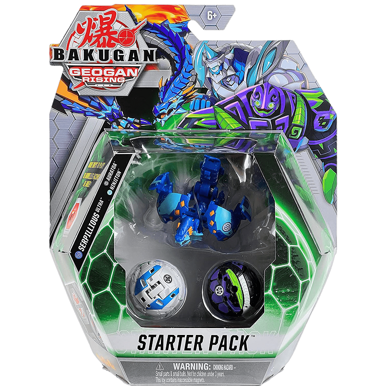 Spin Master Bakugan Geogan Rising: Serpillious Ultra, Auratoa & Ninjiton Starter Pack (20135561)