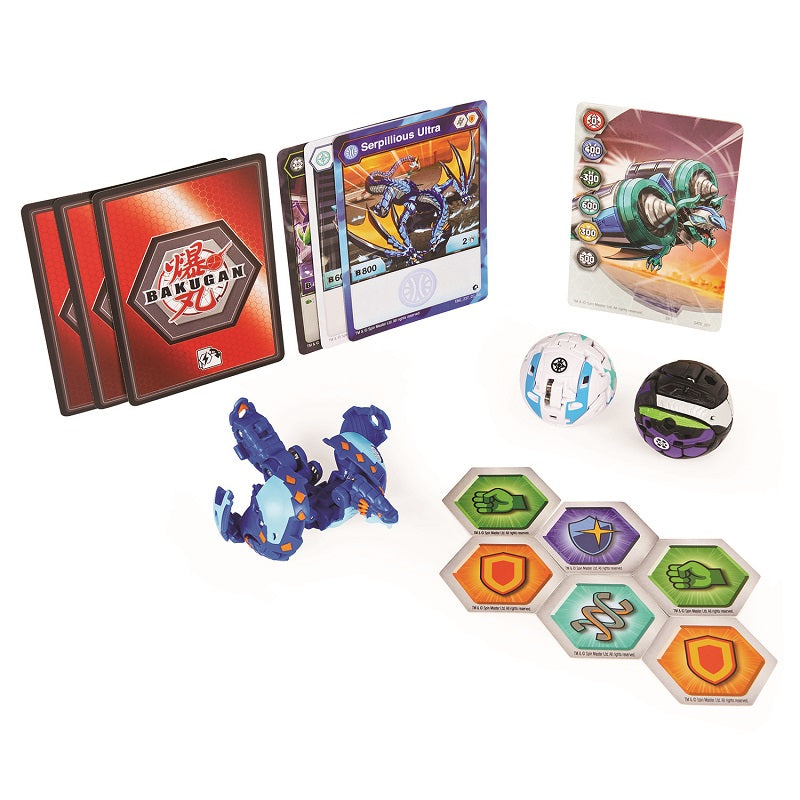 Spin Master Bakugan Geogan Rising: Serpillious Ultra, Auratoa & Ninjiton Starter Pack (20135561)