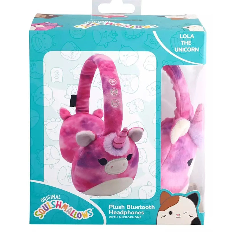 Squishmallows Ακουστικά Bluetooth Με Μικρόφωνο Lola the Unicorn