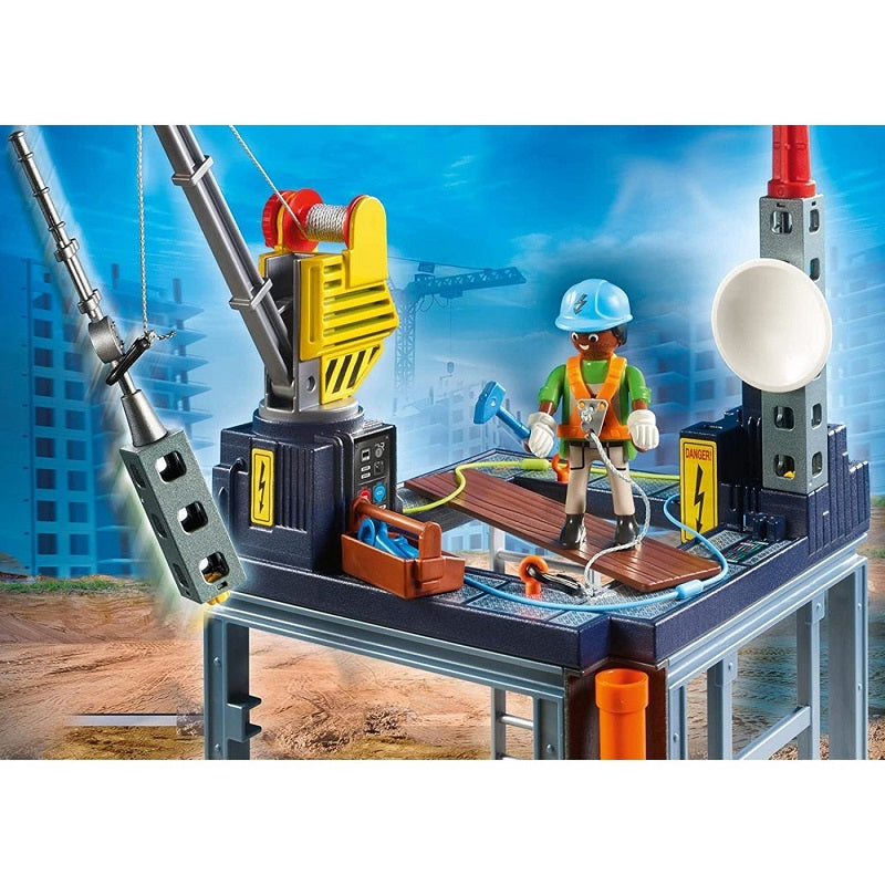 Playmobil Starter Pack Εργοτάξιο Με Ανυψωτικό Γερανό (70816)