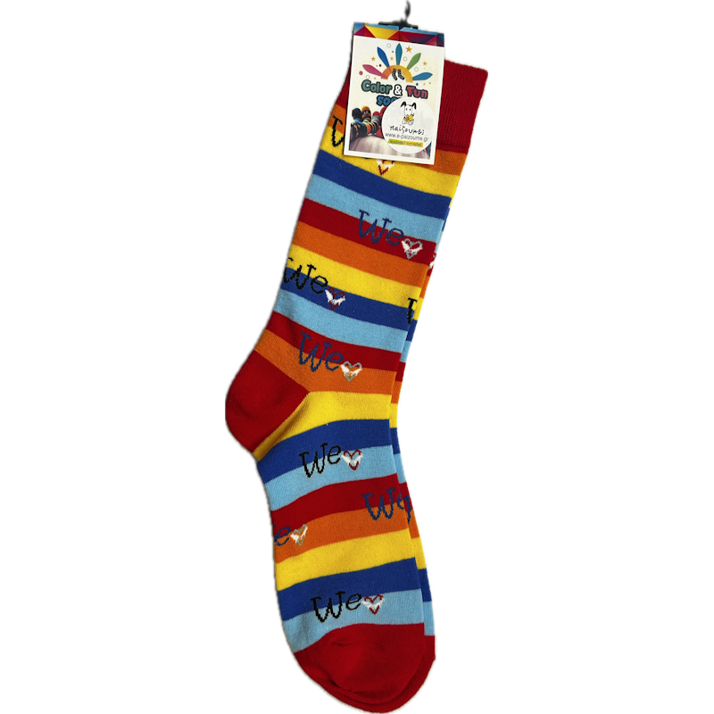 Color & Fun Socks Κάλτσες Εφηβικές-Ενηλίκων Burger Ριγέ Πολύχρωμη  Πολύχρωμο
