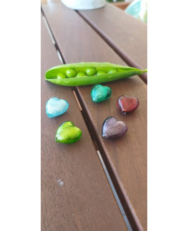 Glass Heart Bead