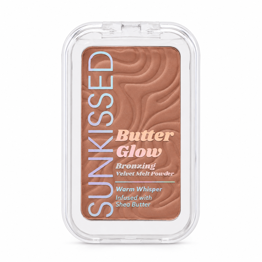 Sunkissed | Butter Glow | Warm Whisper | Bronzing Velvet Melt Powder 8g | Shea Butter Infused Natural Bronze Finish | SU32593