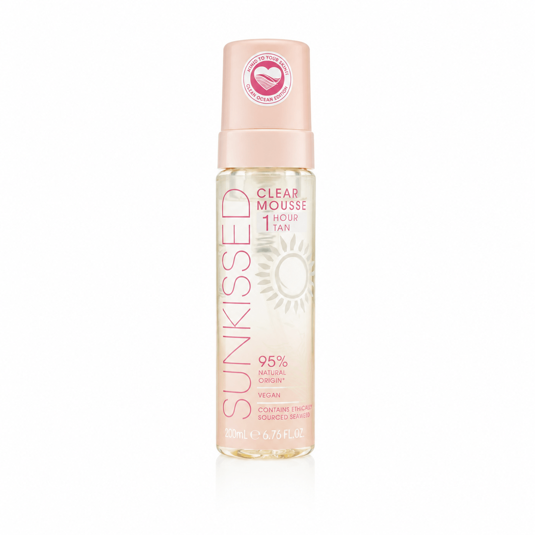 Sunkissed | Clean Ocean Edition | Clear Mousse 1 Hour Tan 200ml | Fast Developing Streak-Free Glow | SU29723