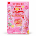 Sunkissed | Love Hearts | 4-Piece Whipped Treats Set | Hand Cream 60ml + Soap & Scrub 250g + Shower Whip 250ml + Headband | Vegan | SU32485
